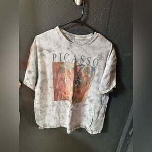 Men’s Philcos Picasso Gray Tie Dye Graphic Tee Size Large